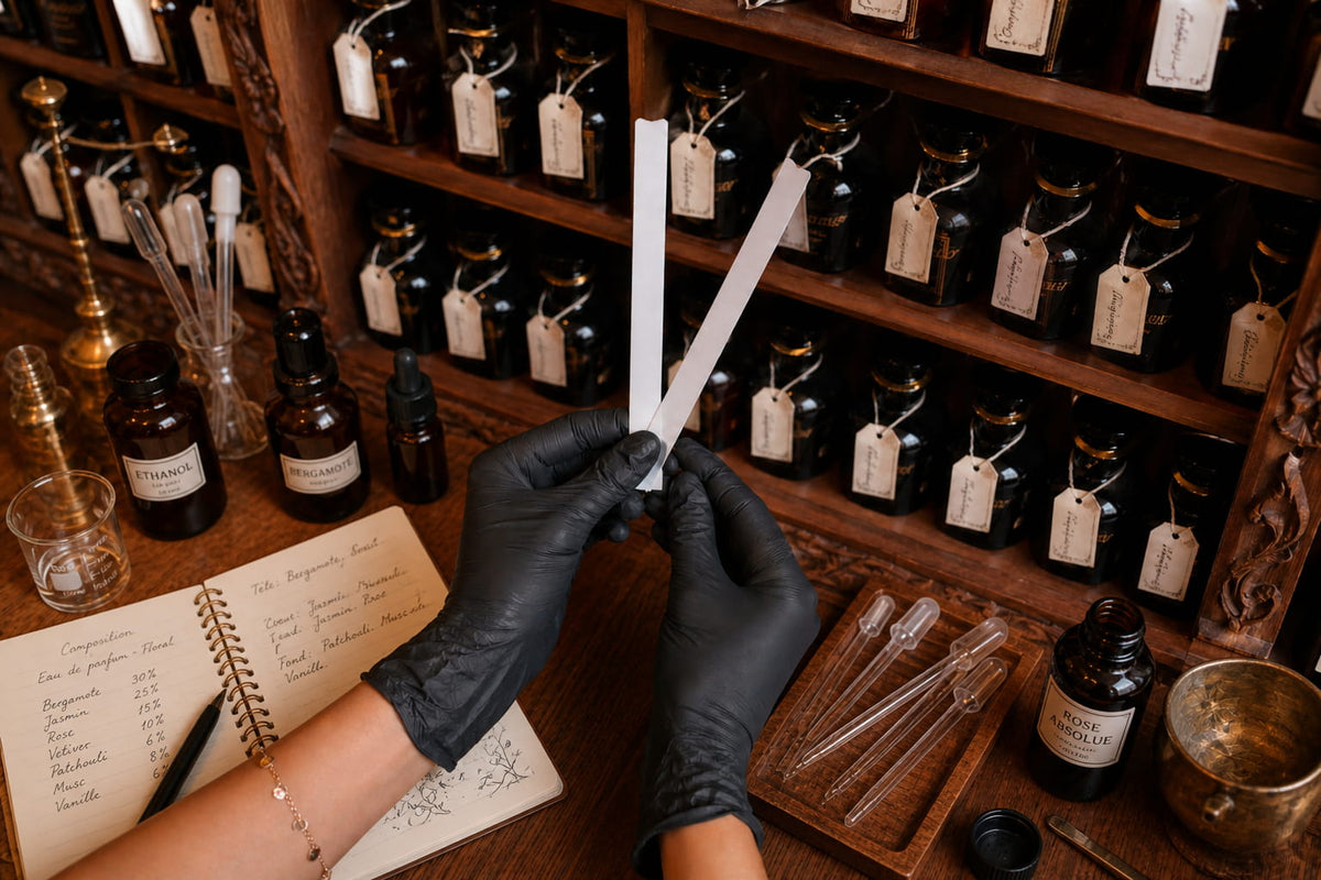 Selección y evaluación de fragancias para la elaboración de velas artesanales.