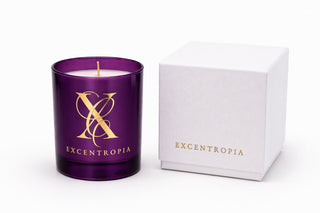Vela aromática Provenza de aroma lavanda con caja. Excentropía.